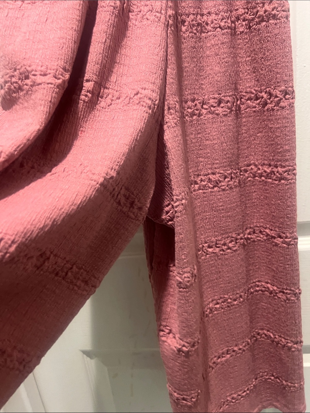 Zara Dusty Rose Textured Jumpsuit - Picture 7 of 8
